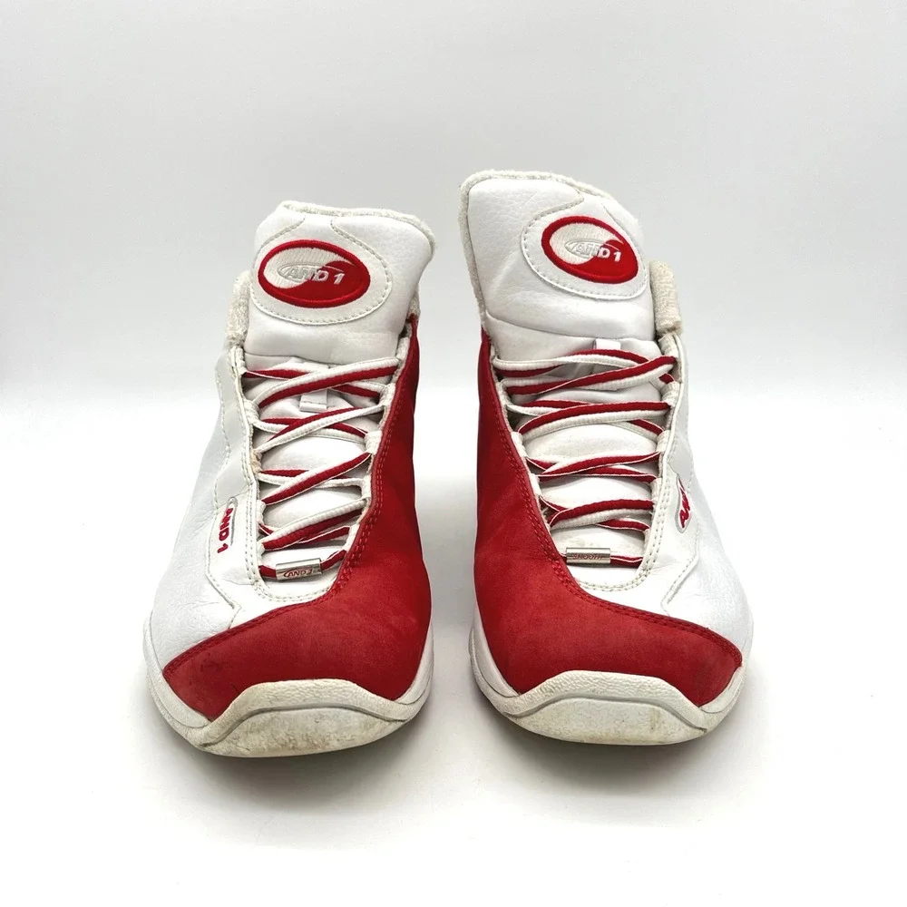 And1 Tai Chi 2002 Mens Basketball Shoes 9 White Red Sneakers‎ Athletic 20024939